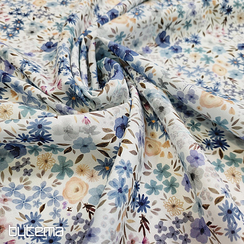Cotton fabric ROMANA blue