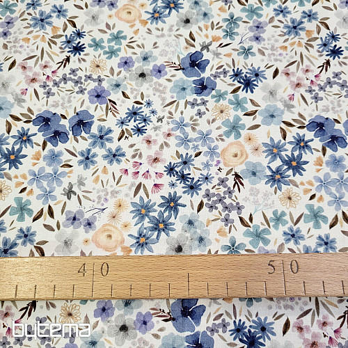 Cotton fabric ROMANA blue