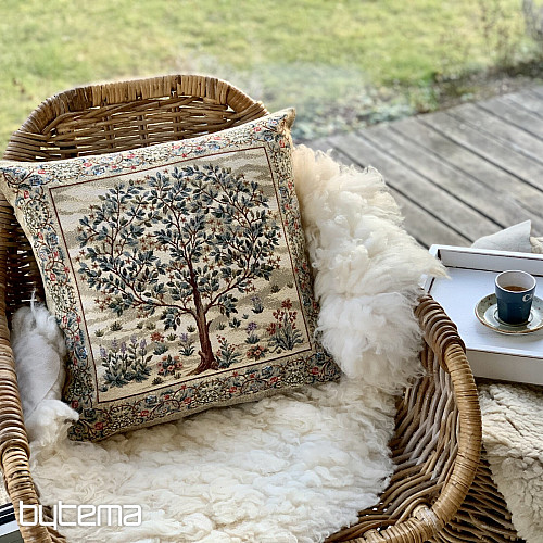 Tapestry pillowcase TREE OF HAPPINESS beige