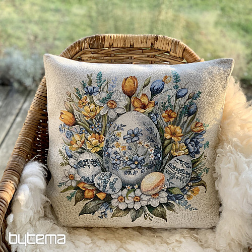 Easter tapestry cover BLUE EGGPLANTS