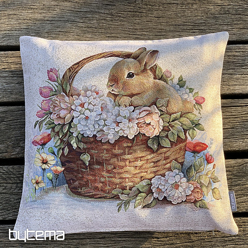 Easter tapestry cover HABBIT IN A BASKET