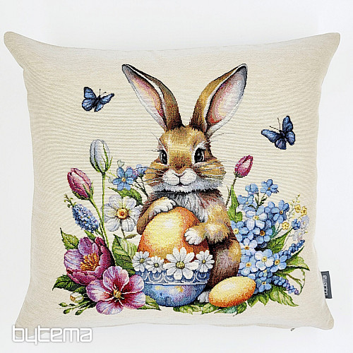 Easter tapestry cover HABBIT AND YELLOW EGGS