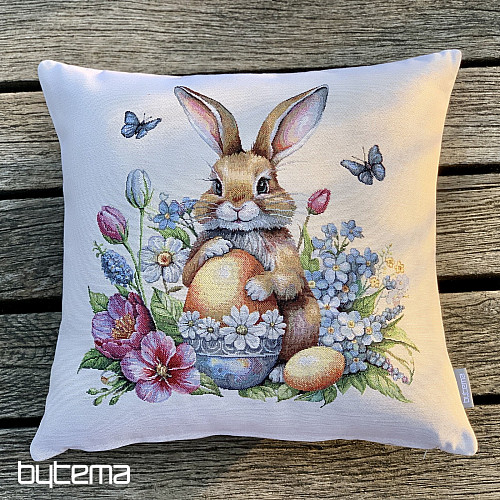 Easter tapestry cover HABBIT AND YELLOW EGGS
