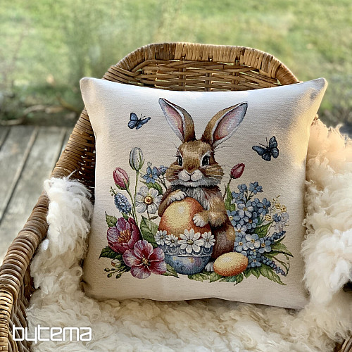 Easter tapestry cover HABBIT AND YELLOW EGGS