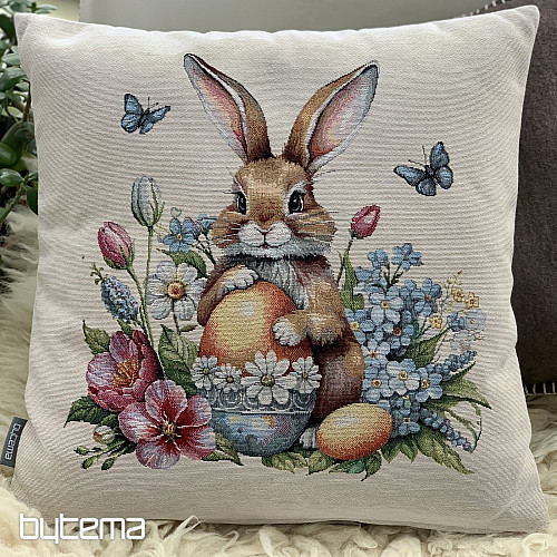 Easter tapestry cover HABBIT AND YELLOW EGGS