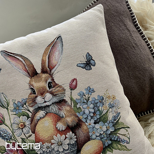 Easter tapestry cover HABBIT AND YELLOW EGGS