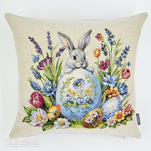 Tapestry pillowcase HARE AND BLUE EGGS