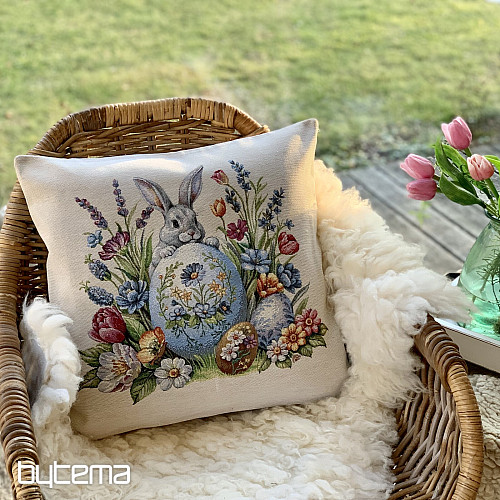 Tapestry pillowcase HARE AND BLUE EGGS