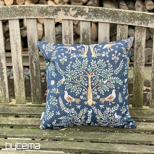 Tapestry pillowcase WILLIAM MORRIS blue - full-surface