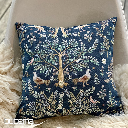 Tapestry pillowcase WILLIAM MORRIS blue - full-surface