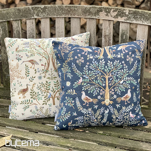 Tapestry pillowcase WILLIAM MORRIS blue - full-surface
