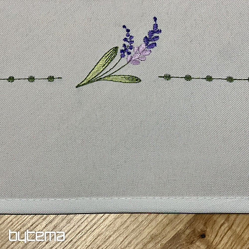 Embroidered tablecloth EASTER BUNNY with lavender