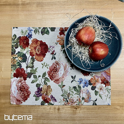 Tapestry placemat CREAM ROSE