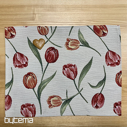 Tapestry placemat TULIPS III large pattern