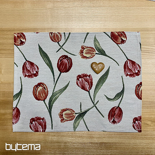 Tapestry placemat TULIPS III large pattern