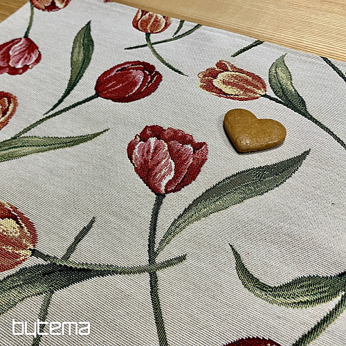 Tapestry placemat TULIPS III large pattern