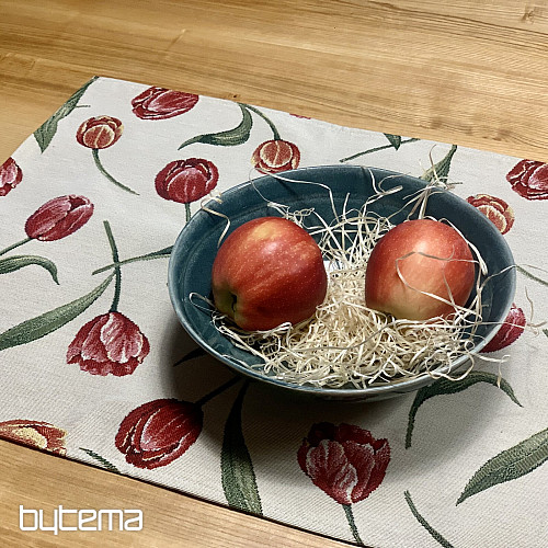 Tapestry tablecloth and scarf TULIPS III large pattern