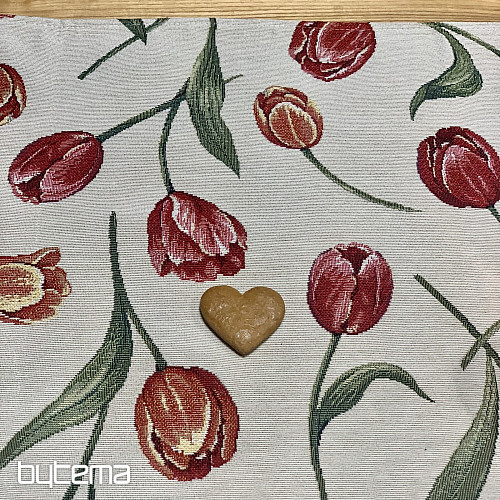 Tapestry tablecloth and scarf TULIPS III large pattern