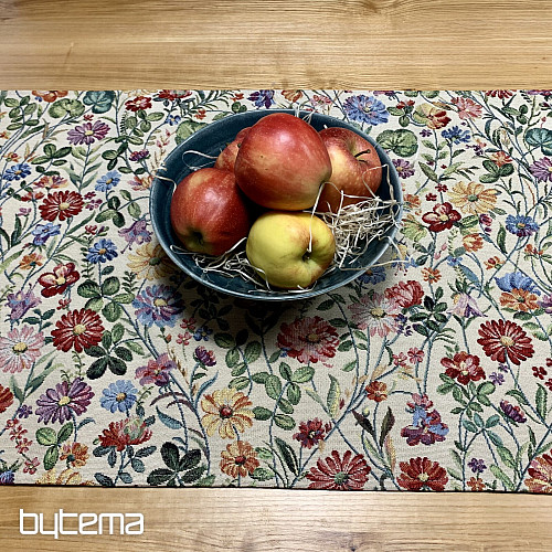Tapestry tablecloth and scarf SCARLET - SUMMER MEADOW