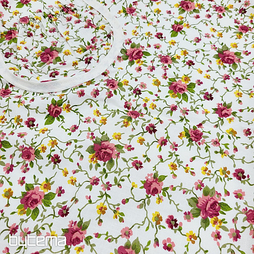Apron with bib ROSES