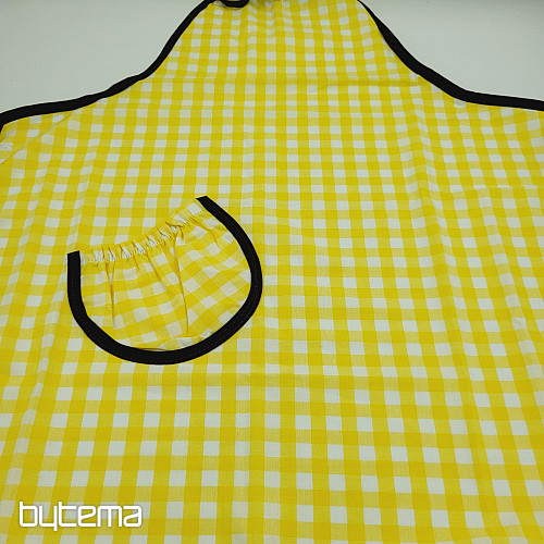 Apron with bib YELLOW CHECK