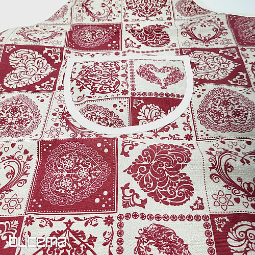 Apron with bib PATCHWORK HEART