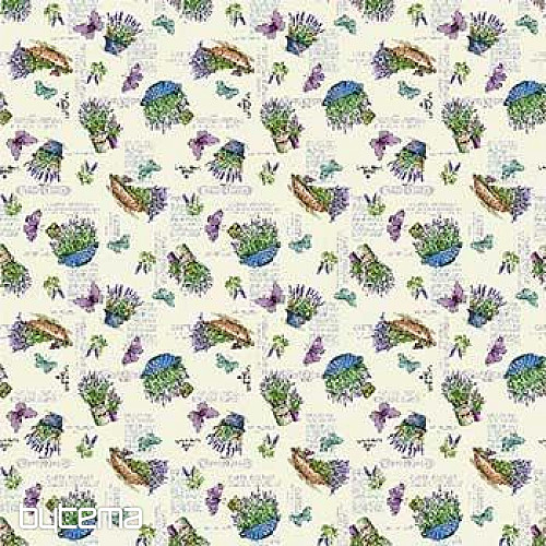 Tapestry fabric LAVANDER GARDEN 2