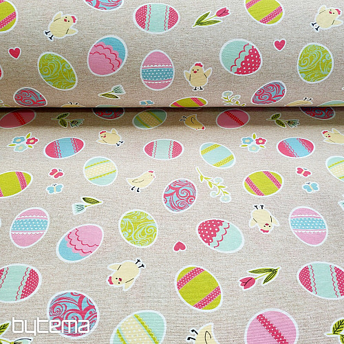 Decorative fabric PAINTED EGGPLANTS