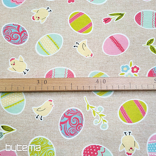 Decorative fabric PAINTED EGGPLANTS