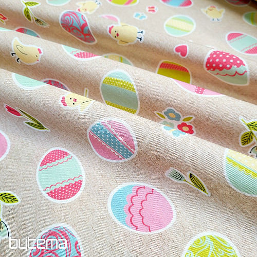 Decorative fabric PAINTED EGGPLANTS