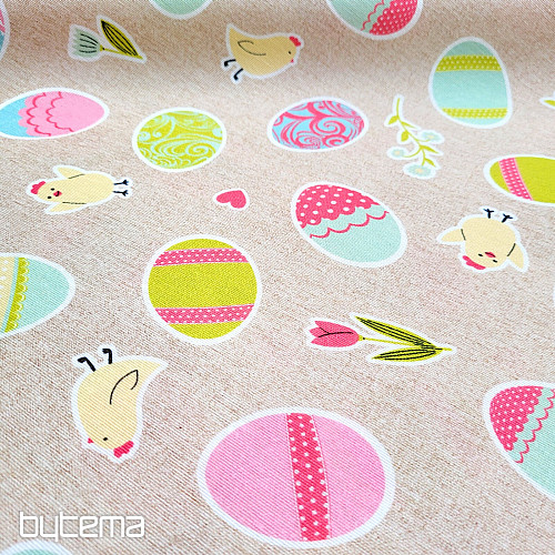 Decorative fabric PAINTED EGGPLANTS