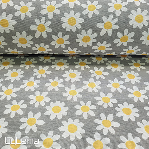 Decorative fabric DAISIES GREY