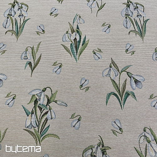 Tapestry tablecloth and scarf SNOWDROPS