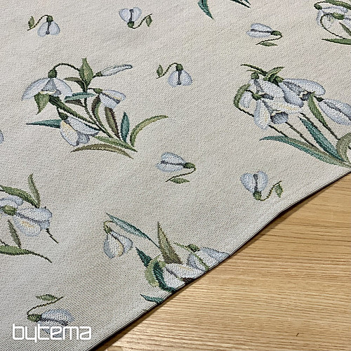Tapestry tablecloth and scarf SNOWDROPS