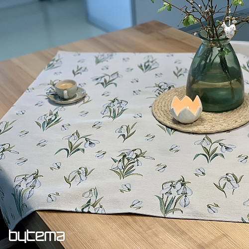Tapestry tablecloth and scarf SNOWDROPS