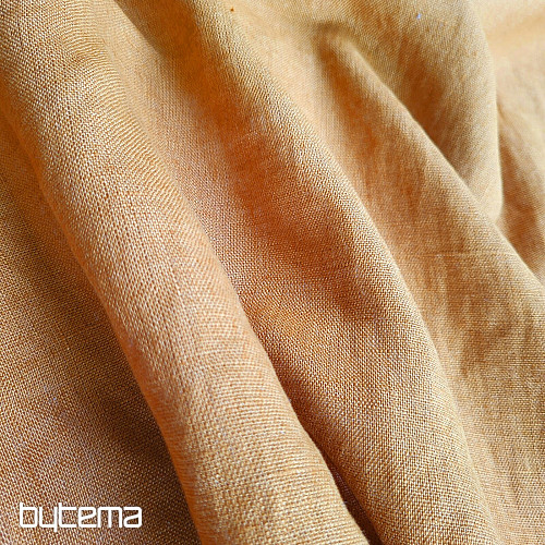 Linen fabric TEINTURE CINNAMON