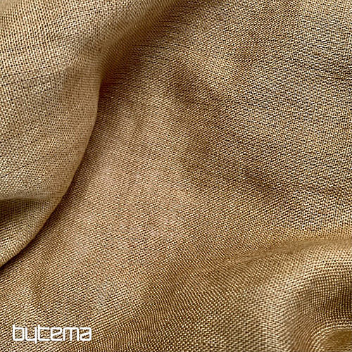 Linen fabric TEINTURE CINNAMON