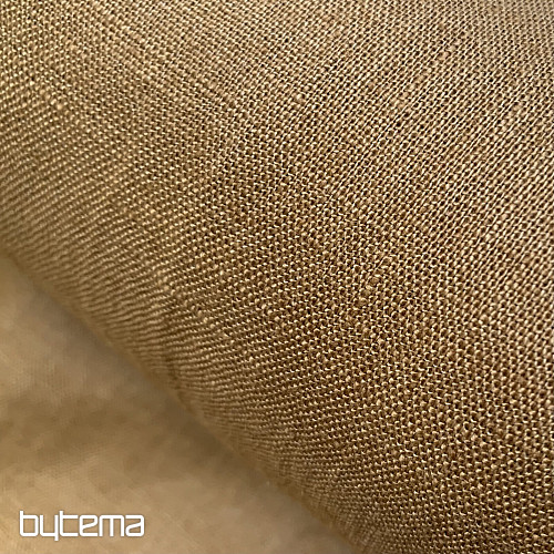 Linen fabric TEINTURE CINNAMON
