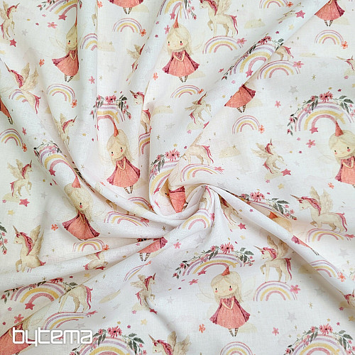 Cotton fabric RAINBOW FAIRY