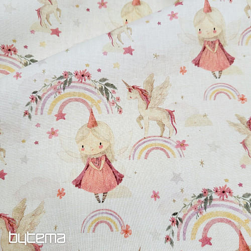 Cotton fabric RAINBOW FAIRY