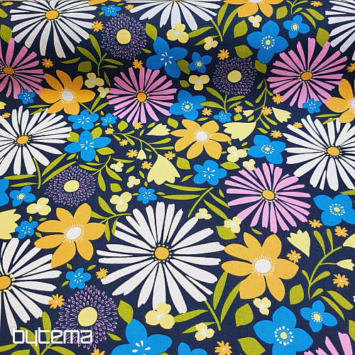 Cotton fabric DAISIES
