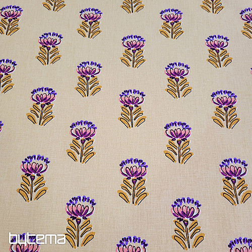Cotton fabric THISTLES