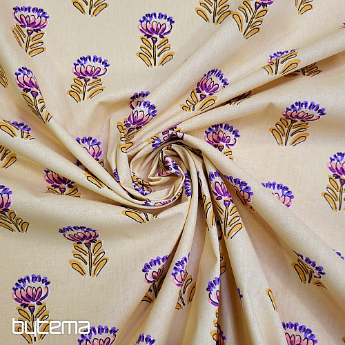 Cotton fabric THISTLES