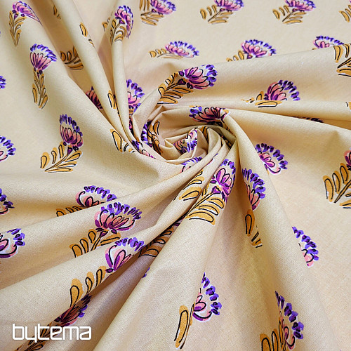 Cotton fabric THISTLES