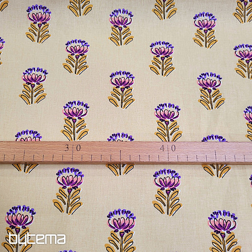 Cotton fabric THISTLES