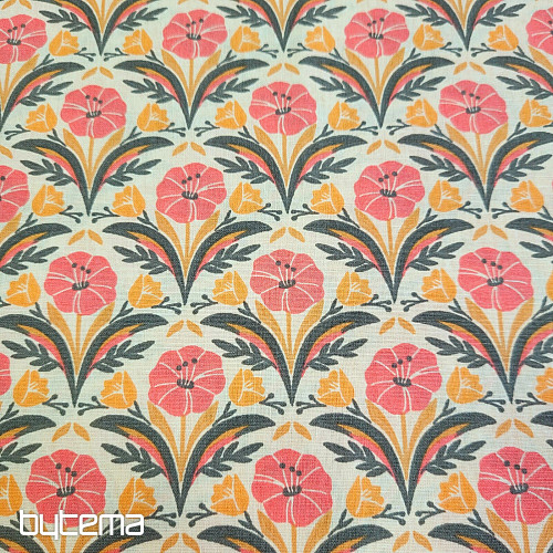 Cotton fabric SELMA ORANGE
