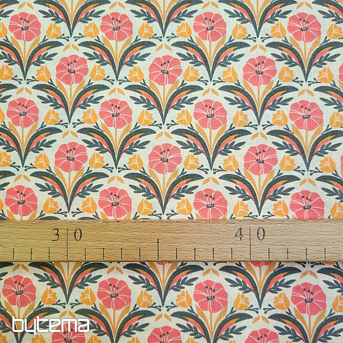 Cotton fabric SELMA ORANGE