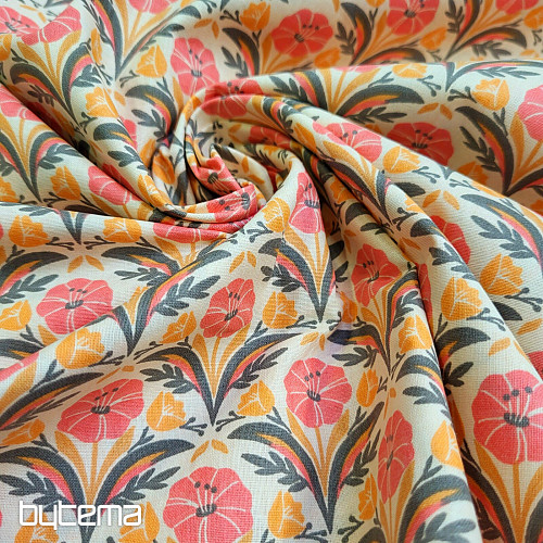Cotton fabric SELMA ORANGE