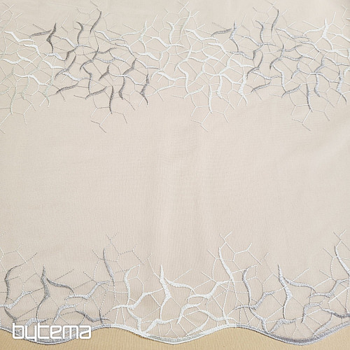 GERSTER 11686/0840 BEIGE AND WHITE EMBROIDERY