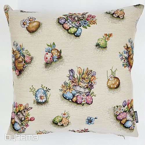 Easter tapestry cover HABBIT IN A FLOWER POT